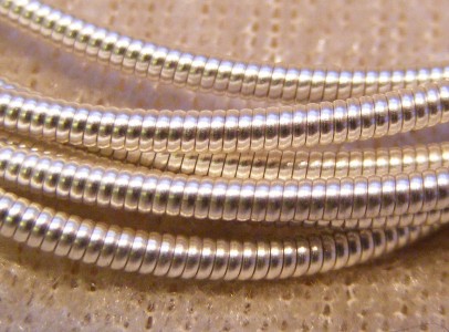 Spiral-koppartråd, silverpläterad