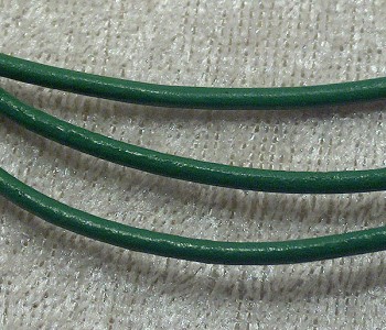 Läderrem, Grön, 2 mm