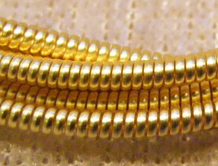 Spiral-koppartråd, guldfärgad - Klicka på bilden för att stänga