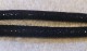 Konstläderrem,svart m svart glitter, 6-7 mm, m stoppn