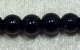 Opak svart glaspärla, 8 mm