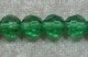 Facetterad rund kristallpärla, Grön, 8 mm
