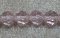 Facetterad rund kristallpärla, Ljusrosa, 8 mm