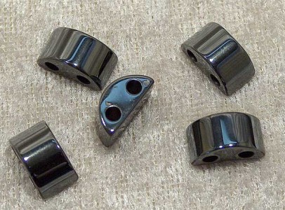 Hematit connector, 6x9 mm