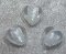 Silverfoil hjärta, XS, Transparent, 12x12 mm