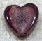 Silverfoil platt hjärta, Plommon, 20 mm