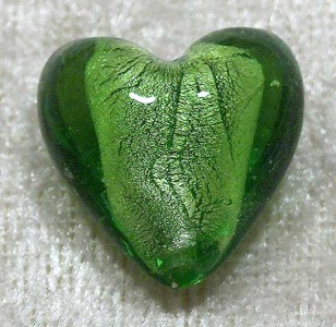 Silverfoil M hjärta, Grön, 20x20 mm
