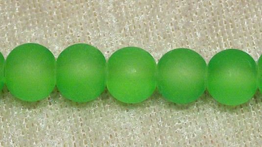Satinpärla, 8 mm, limegrön