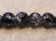 Marmorerad glaspärla, svart/grå/vit, 8 mm