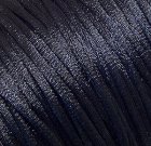 Satintråd, svart, 2 mm