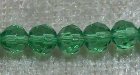 Facetterad rund kristallpärla, Grön, 4 mm