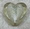 Silverfoil platt hjärta, Ljusgrön, 20 mm