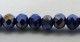 Facetterad abacus, djupt midnattsblå, 4x3 mm