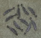 Berlock, Liten fjäder, Antiksilver