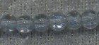 Krackelerad glaspärla, 4 mm, Transparent