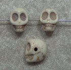 Döskalle, äkta turkos, benvit