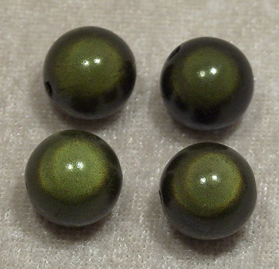 Magic Beads, Mörk olivgrön, 16 mm - Klicka på bilden för att stänga