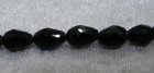 Facetterad droppe, svart, ca 11x7,7 mm
