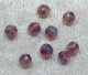 Facetterad rund kristallpärla, Ametist AB, 6 mm