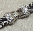 Fäste/Snäpplås, Strass, Antiksilver