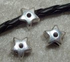 Mellandel, antiksilver, stjärna med stort hål, antiksilver