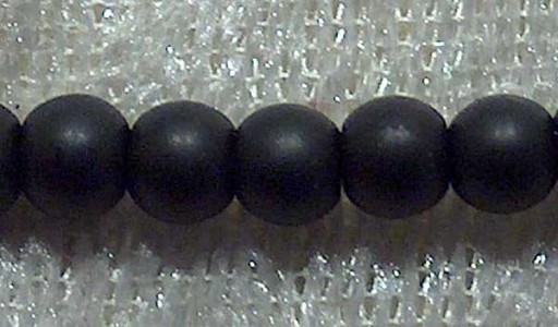 Satinpärla, 4 mm, Svart