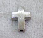 Mellandel, slätt kors, antiksilver