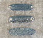 Connector, stansbar oval bricka, antiksilver