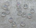 Facetterad rund kristallpärla, Transparent AB, 6 mm