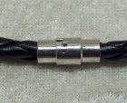 Fäste/Magnetlås, Cylinder, Antiksilver, för 5 mm remmar