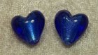 Silverfoil S hjärta, Blå, 15x15 mm