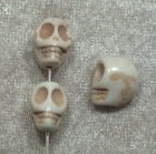 Döskalle, äkta turkos, benvit