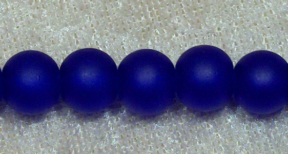 Satinpärla, 8 mm, kornblå