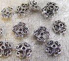 Pärlhattar, antiksilver, 8 mm
