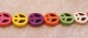 Turkoser, peacemärke, färgmix, ca 10,5 mm