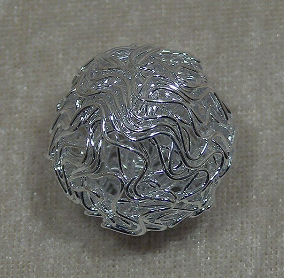 Trasselboll, Silverfärgad, 30 mm - Klicka på bilden för att stänga