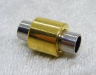 Magnetlås, tvåfärgad antiksilver/guld, för 5 mm remmar