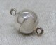 Magnetlås, rund, ljus silver, 10 mm