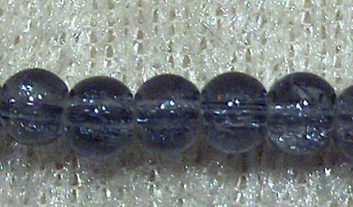 Krackelerad glaspärla, 4 mm, Grå