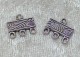 Connector, 3-raders, Antiksilver