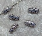 Mellandel mönstrad oval, antiksilver