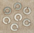 Liten donut, antiksilverfärgad