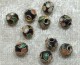 Cloisonne, 6 mm, rund, svart Cloisonne, 6 mm, rund, svart