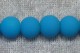Gummerad glaspärla, turkos, 6 mm