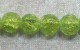 Krackelerad glaspärla, 8 mm, Äppelgrön