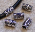 Mellandel, cylinder, keltiskt mönster, antiksilver