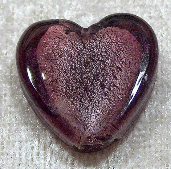 Silverfoil platt hjärta, Plommon, 20 mm - Klicka på bilden för att stänga