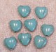 Hjärta, äkta turkos, 10 mm