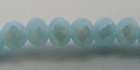 Facetterad abacus, babyblå, 4x3 mm