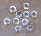 Mellandel, platt donut, ljus silver